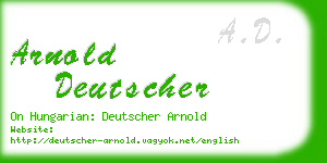 arnold deutscher business card